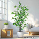 Set of 4 artificial bamboo branches for festive indoor decoration