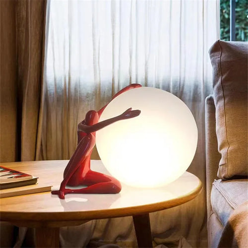 Creative artistic humanoid balloon design table lamp - vue 5 sur 13