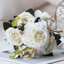 Pink silk peony bouquet for interior decoration