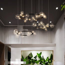 Adjustable height bubble ball LED pendant light