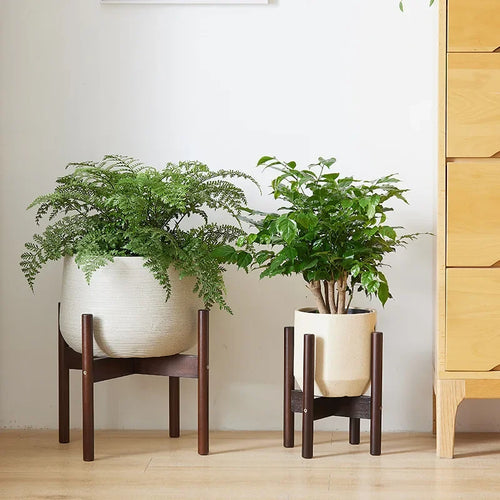strong and durable wooden plant and bonsai stand - vue 4 sur 14