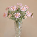 Artificial flocked chrysanthemum silk floral decoration