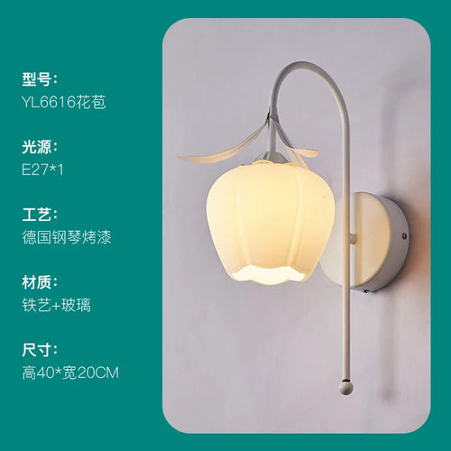 Mediterranean style glass wall light for indoor lighting - vue 11 sur 12