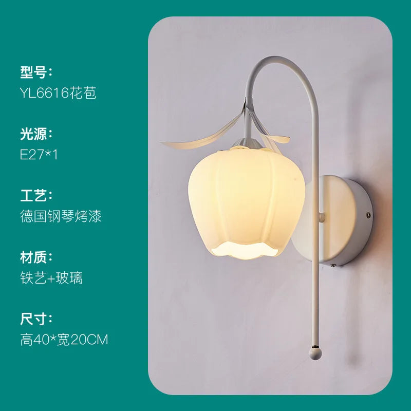 Mediterranean style glass wall light for indoor lighting - vue 10 sur 12