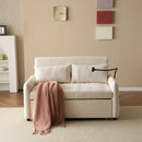 Modern double folding sofa bed, multi-functional with adjustable backrest, cell phone holder &amp; USB charging station