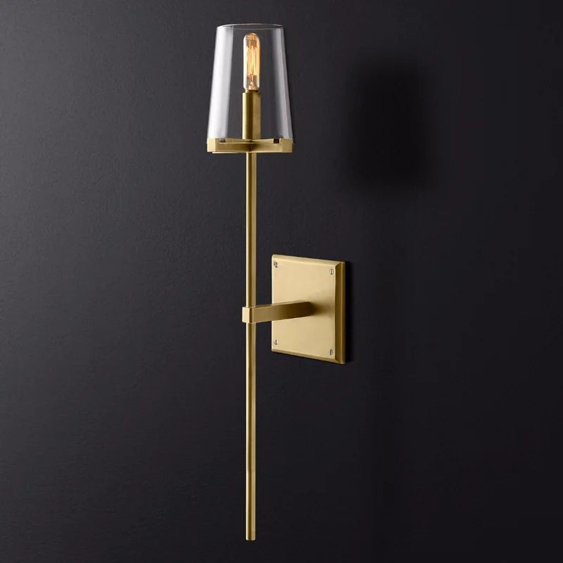 Modern glass LED wall light for interior lighting - vue 4 sur 10