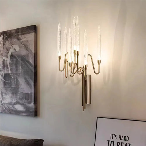 Bauhaus luxury crystal wall light for modern interiors - vue 5 sur 7