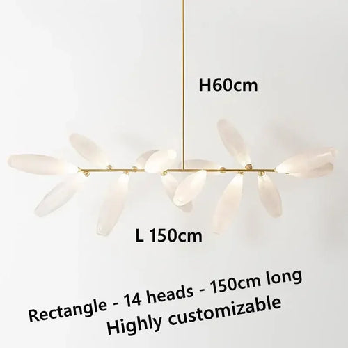 Modern nordic glass chandelier for interior decoration - vue 15 sur 14