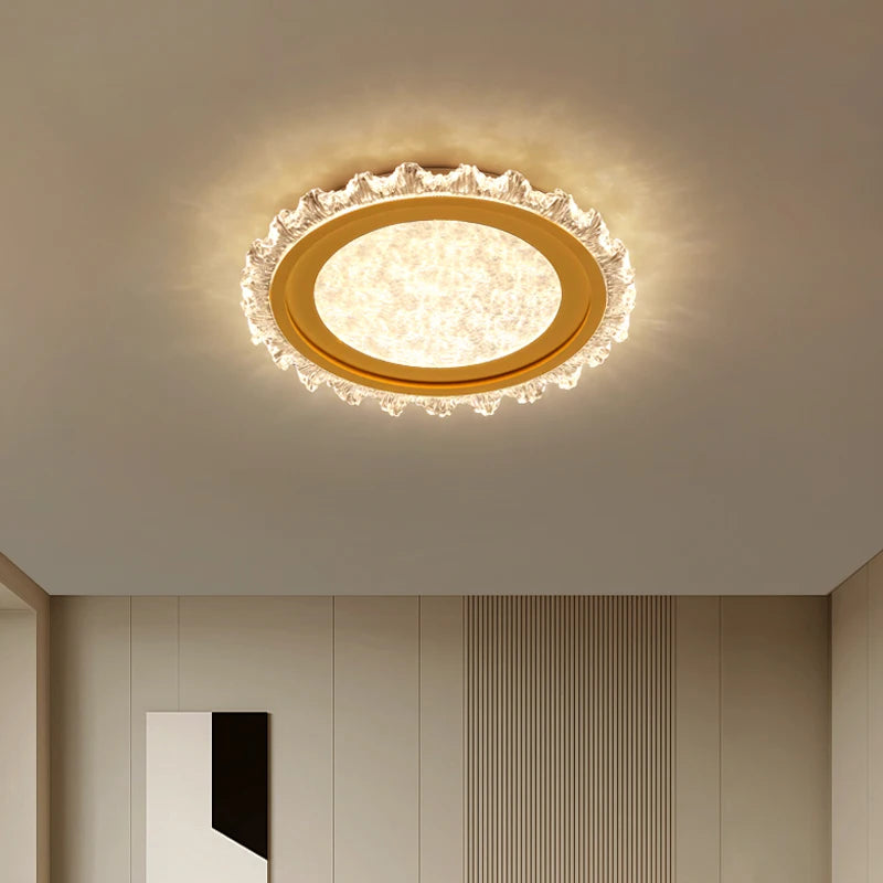 Modern crystal ceiling light for elegant decorative lighting - vue 5 sur 18