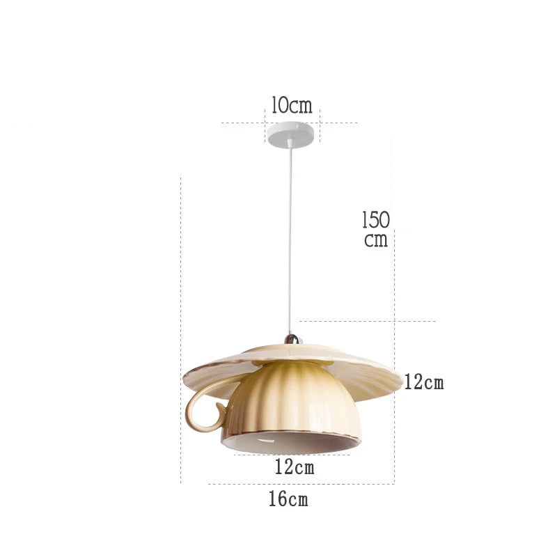 modern ceramic pendant lamp led - vue 26 sur 28