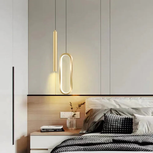 Nordic minimalist LED chandelier for home - vue 4 sur 9