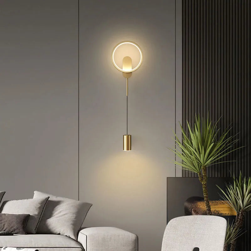 Modern LED wall light with temperature dimming
