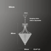 Chrome crystal chandelier for elegant indoor lighting