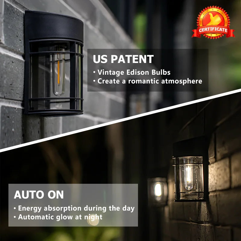 Outdoor solar LED fence and landscape light