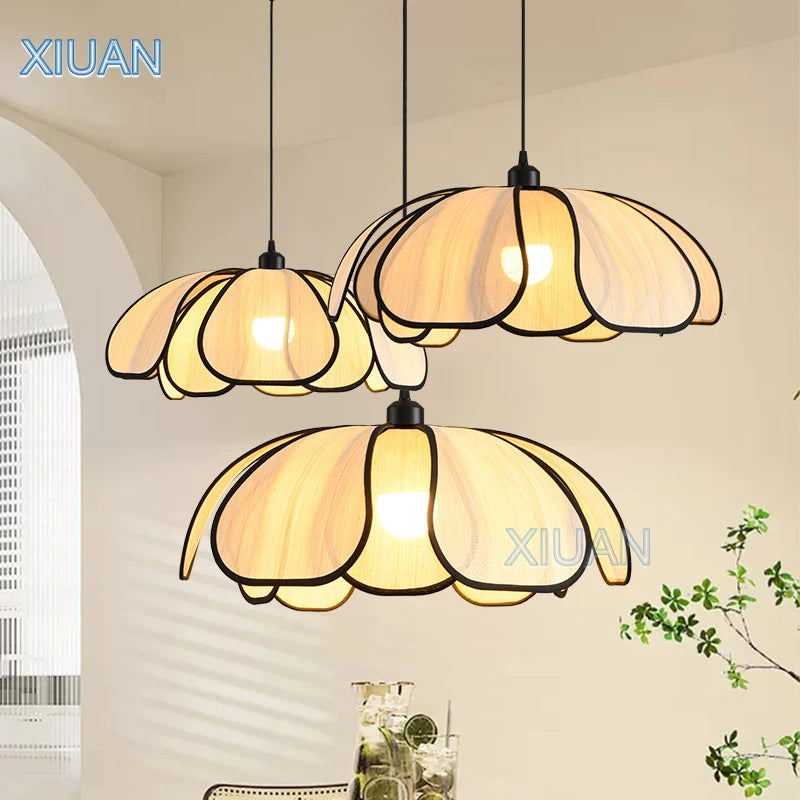 Handmade abaca retro French style LED chandelier