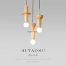 Modern log pendant light in Japanese style for an elegant interior