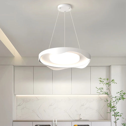 Simple modern nordic log style pendant light with eye protection - vue 5 sur 9