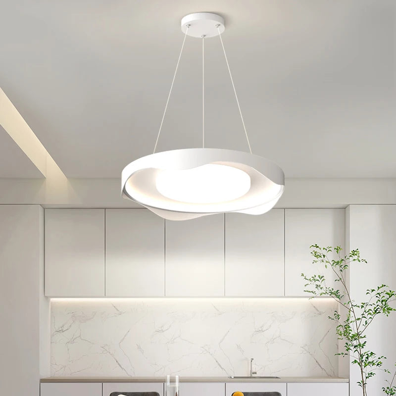 Simple modern nordic log style pendant light with eye protection - vue 5 sur 9