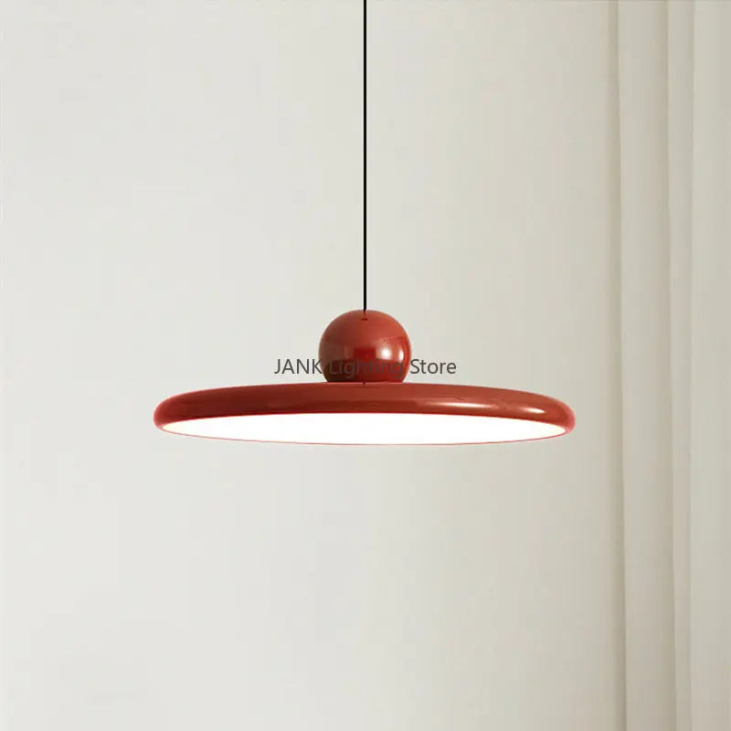 Retro medieval Bauhaus UFO pendant light for restaurant, living room, study, creative LED interior chandelier