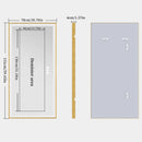 Illuminated mirror with gold frame and three-colour dimmable anti-fog LED lights
