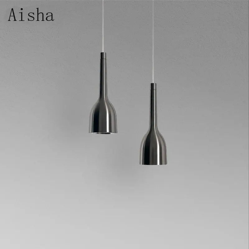 Nordic modern anti-glare nickel pendant light for elegant interior