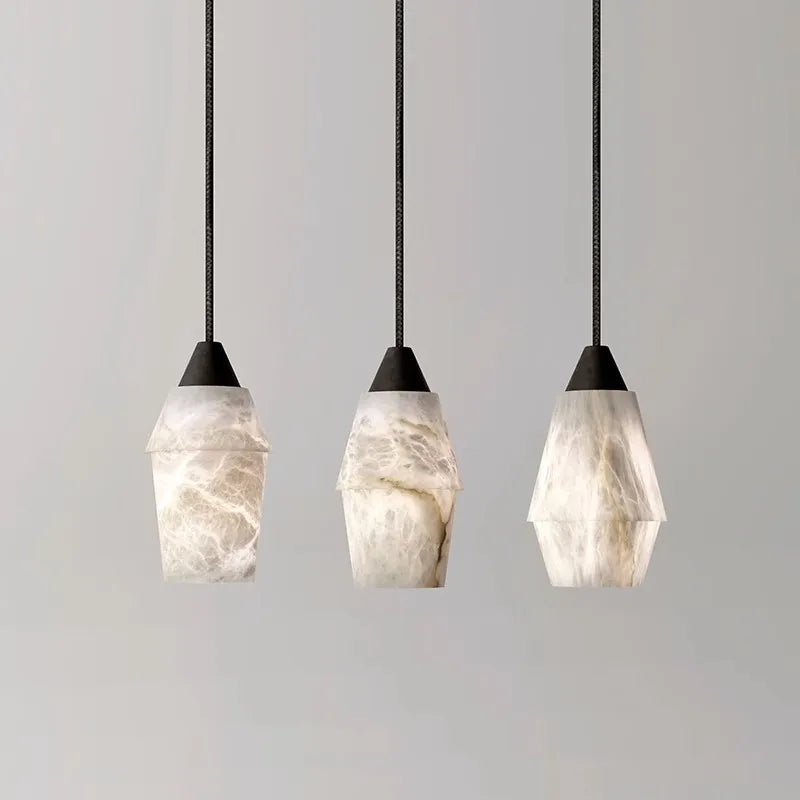 hanging chandelier led marble collection retro vintage style