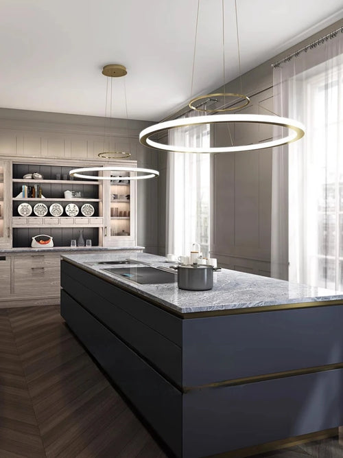 Minimalist circular pendant light for creative modern interior - vue 4 sur 8