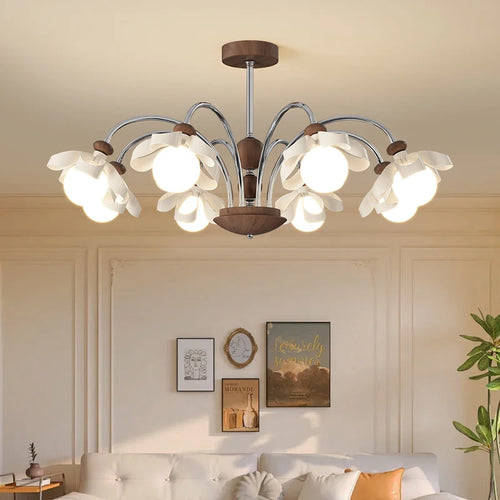 Medieval flower chandelier retro style for a cosy atmosphere - vue 2 sur 9