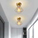 Rustic industrial vintage metal flush mount ceiling light for creative interiors