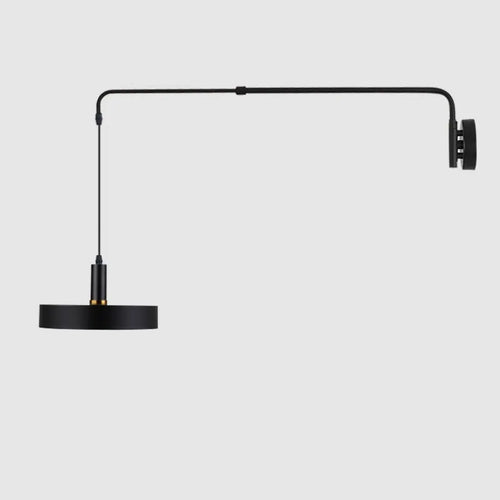 Industrial telescopic wall light minimalist design in black metal - vue 3 sur 13