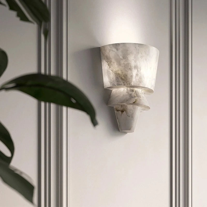 Modern minimalist natural marble LED decorative wall light