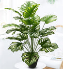 Artificial plants with large decorative leaves for indoors and offices