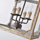 Retro solid wood chandelier in French American country style