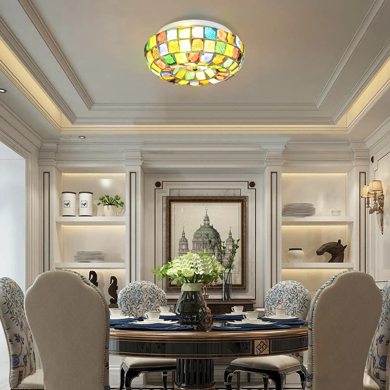 Artpad Tiffany colourful bohemian LED ceiling light