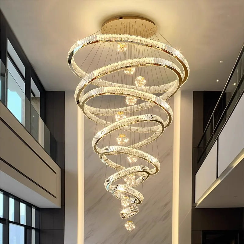 Modern LED chandelier for indoor suspended lighting
