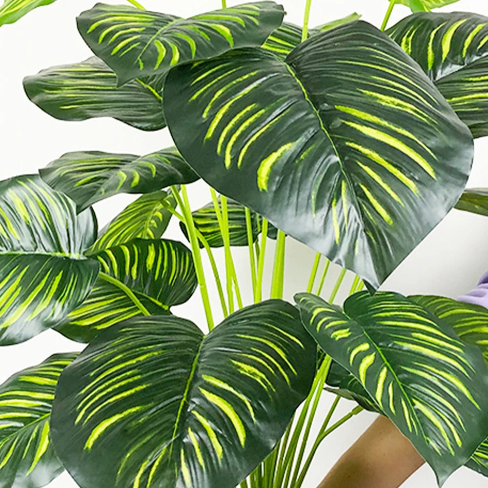 Large artificial tropical banana leaf plant for indoor and outdoor decoration - vue 5 sur 8