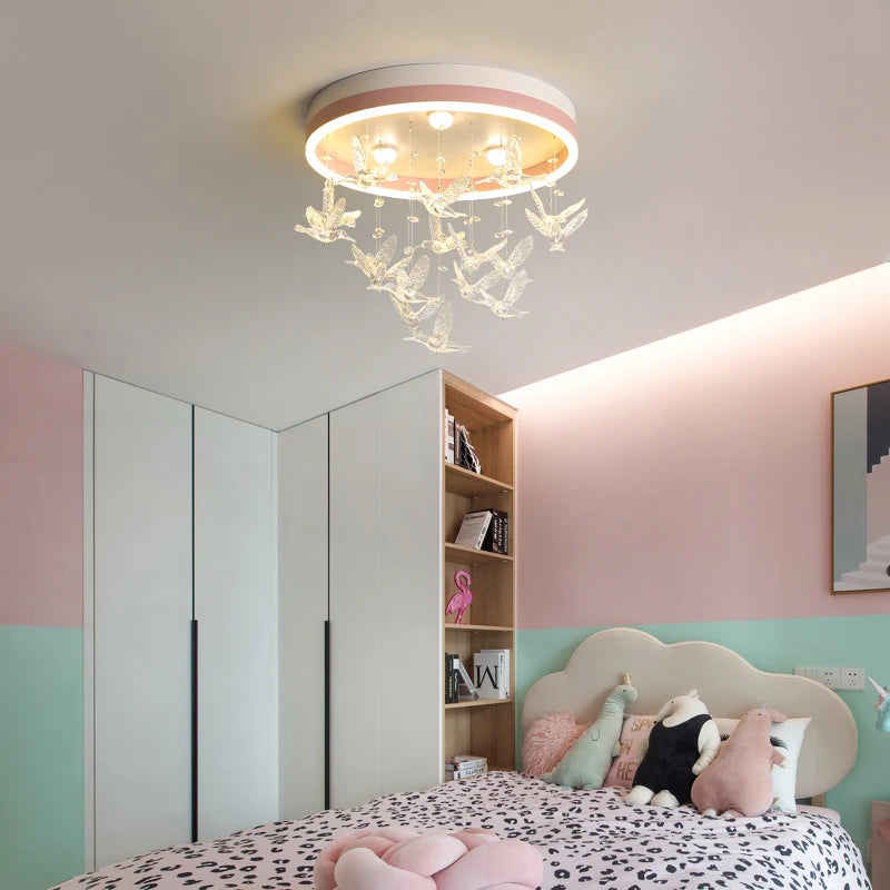 Creative warm and romantic modern LED crystal chandelier - vue 3 sur 8