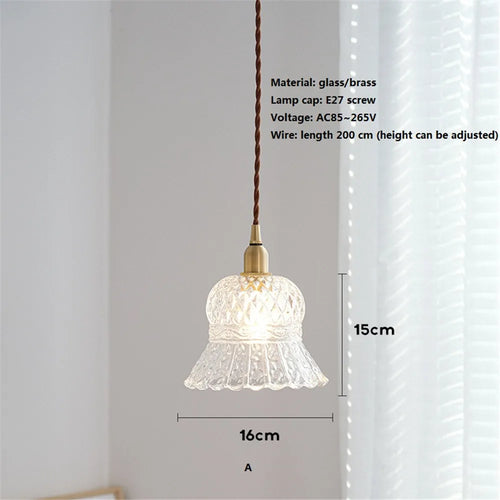 Antique brass and glass chandelier for home decor - vue 4 sur 8