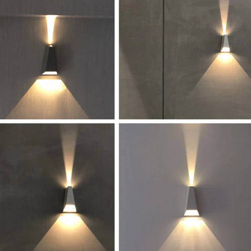 Modern waterproof outdoor LED wall light - vue 5 sur 9