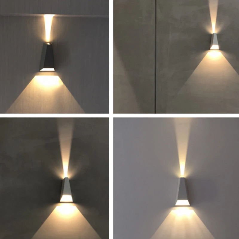 Modern waterproof outdoor LED wall light - vue 4 sur 9