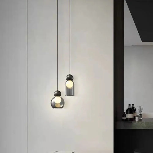 suspension moderne en verre pour décoration intérieure - vue 2 sur 10