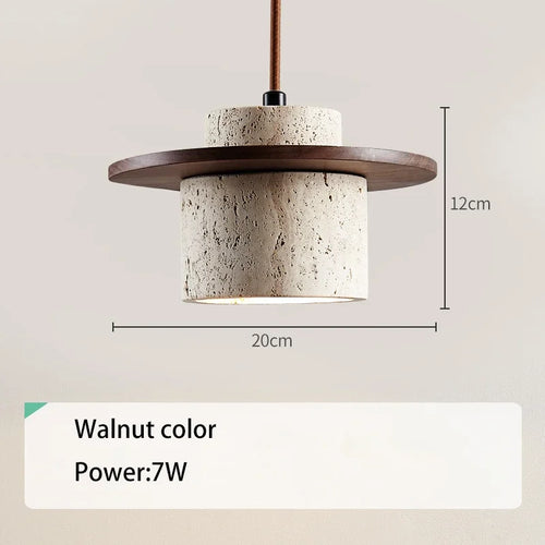 Nordic cave stone chandelier wabi-sabi style creative - vue 9 sur 8