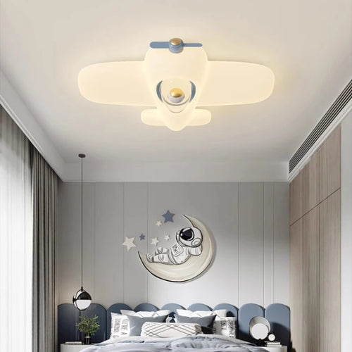Cute astronaut LED ceiling light for children's room - vue 6 sur 9