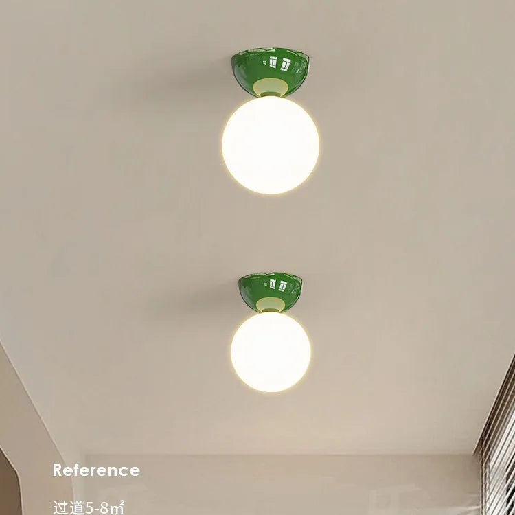 Simple medieval bauhaus style ceiling light for entrance decor - vue 4 sur 4