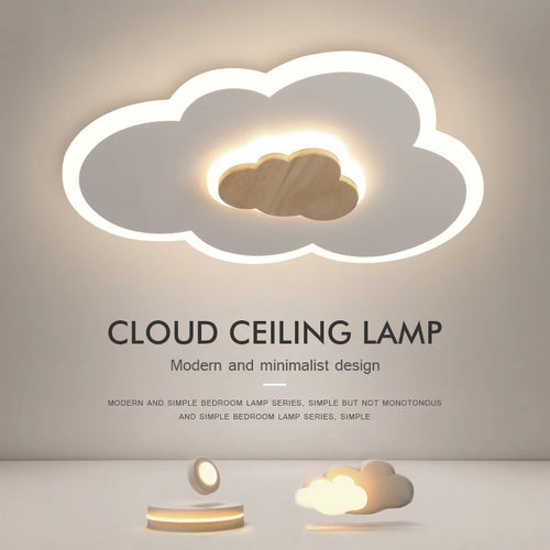 Ultra thin LED ceiling light with creative cloud design, smart lighting - vue 2 sur 26