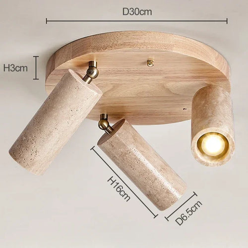 Japanese style vintage LED ceiling light for indoor and outdoor use - vue 8 sur 8