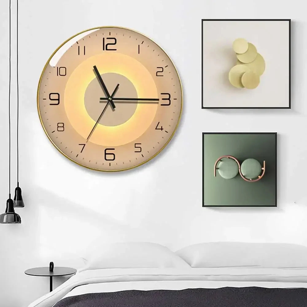 creative modern design glass wall clock for home decor