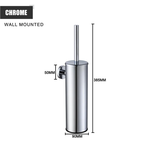 Durable stainless steel wall-mounted toilet brush holder - vue 18 sur 17