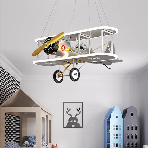 Creative helicopter airplane chandelier for modern children's room - vue 4 sur 9