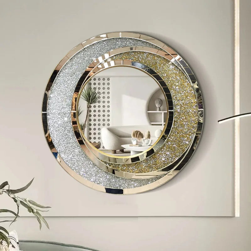 luxury round hanging mirror for home decor